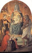 Fra Filippo Lippi The Madonna and Child Enthroned with Stephen,St John the Baptist,Francesco di Marco Datini and Four Buonomini of the Hospital of the Ceppo of Prato Germany oil painting reproduction